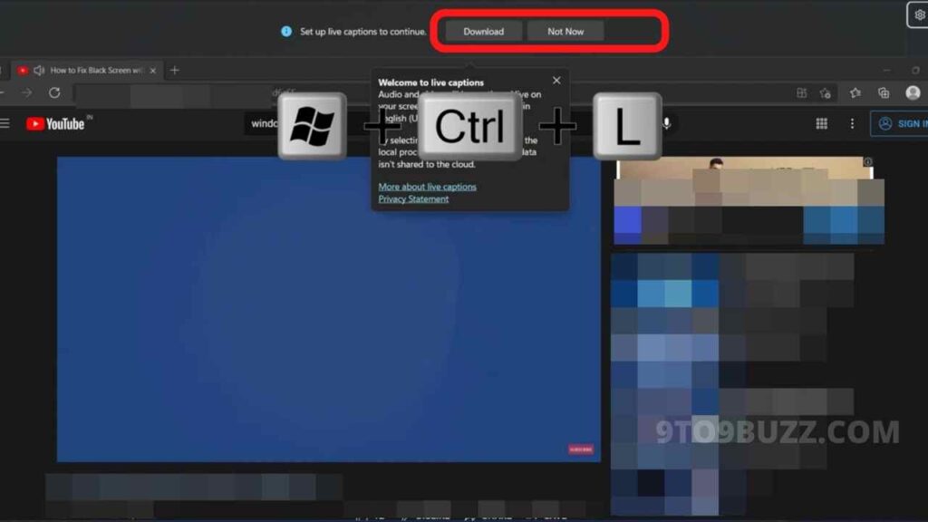 Windows 11 Features Live captions