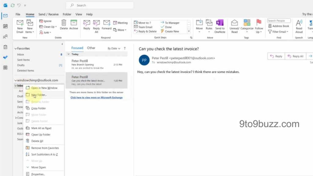 Organize Emails with an Action-based Folder